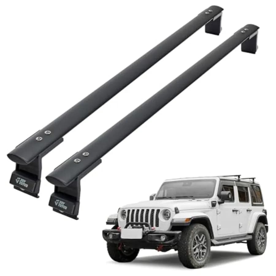 Barre Portatutto Trasversali Compatibili con Wrangler JK JL Gladiator JT 2007-2026 Solo per Hard Top, Capacità 550 LBS, Barre Portatutto per Bagagli