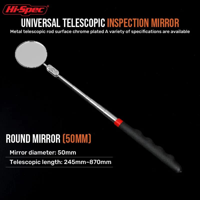 Extendible Inspection Rotatable Mirror Auto Telescoping Inspection Round Mirror Extending Hand Tools Set Detection Tool