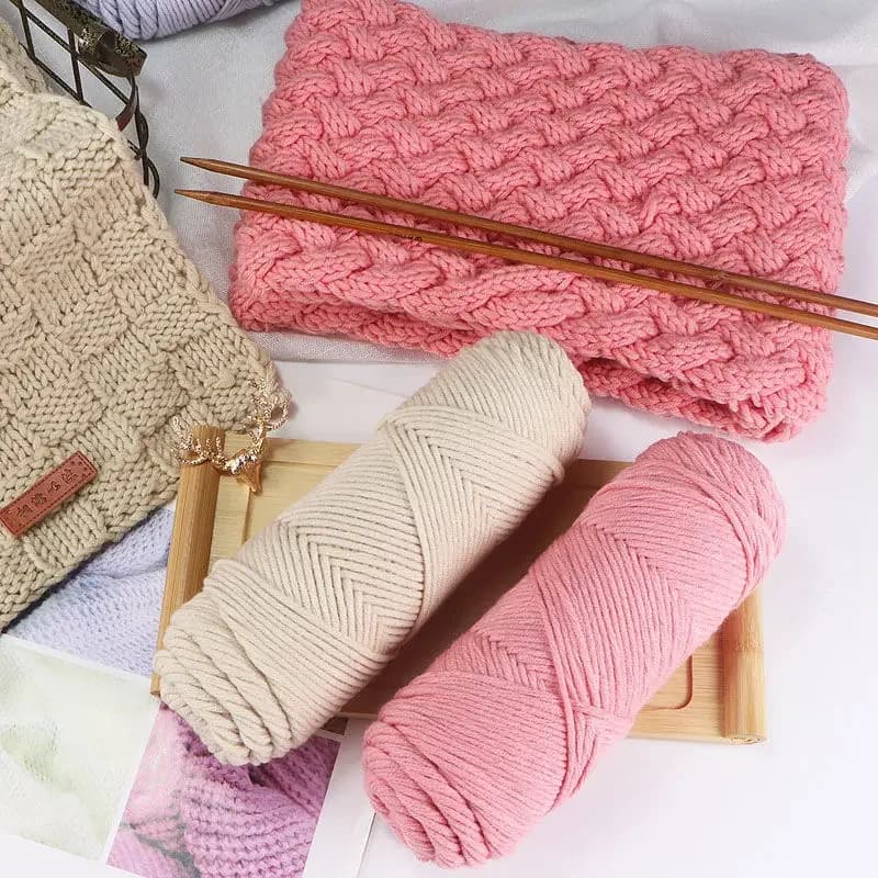 Amante Cotone Otto Fili Filo di Latte Materiale FAI DA TE Borsa Sciarpa Filo Borsa Tessuta A Mano Gancio Scarpa Palla di Lana Cappello Filo