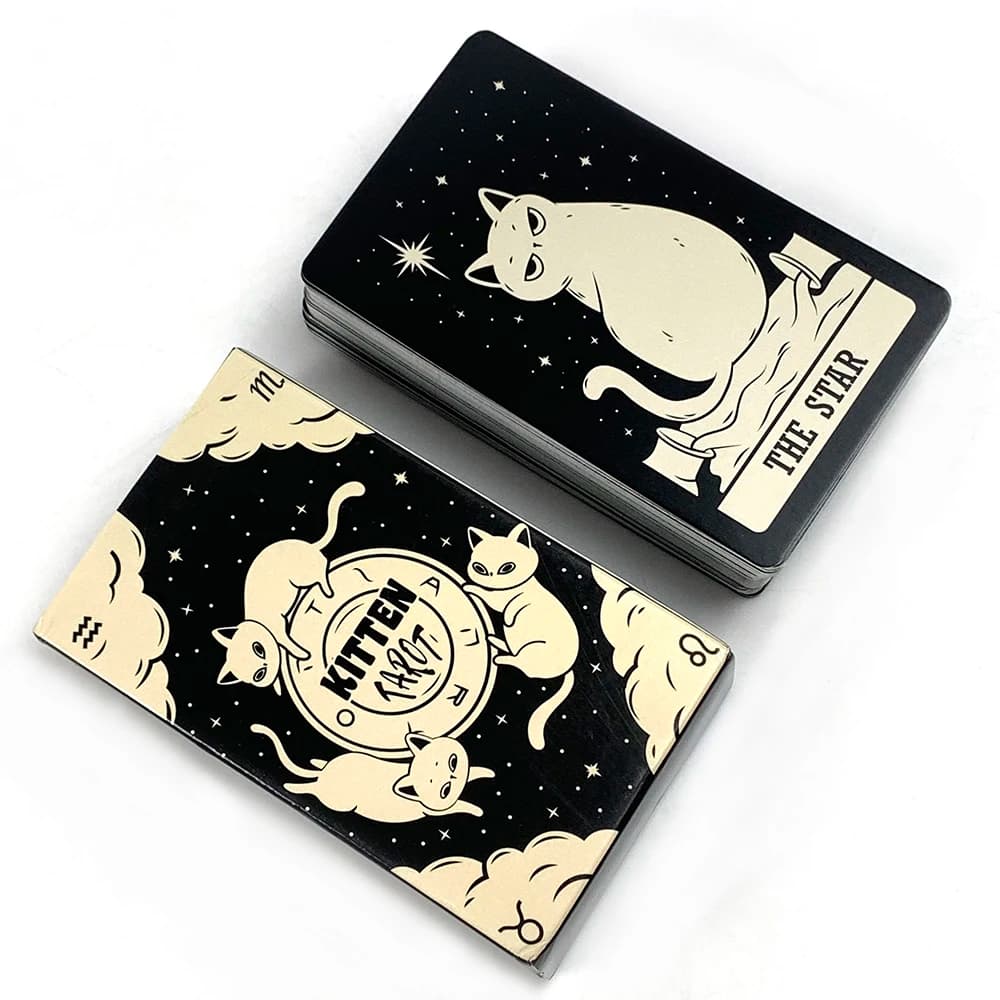 Kitten Tarot Deck 78pcs Tarot Cards For Family Party High Quality Fortune Telling Divination Tarot Cards For Beginners