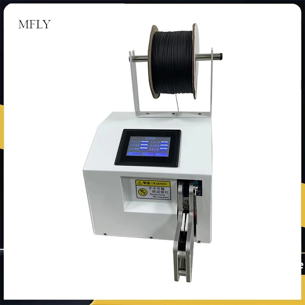 Macchina automatica per rilegare cavi con touch screen da 5-30 mm, dati del cavo di alimentazione, lecca-lecca, macchina per fascette per cavi