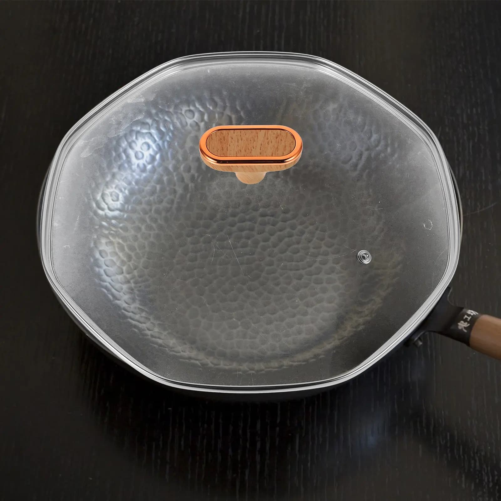 Steel Tempered Glass Lid Octagonal Nonstick Wok Frying Cover Universal Fit Cooking Pot Skillet Pan Lid Replacement