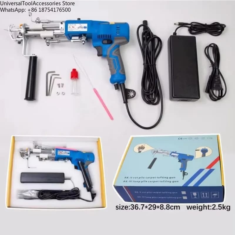 Electric Machine for Tufting Ak-V 2 in 1, Carpet Weaving Machine, Tufting Manual for Cut Pear Mats