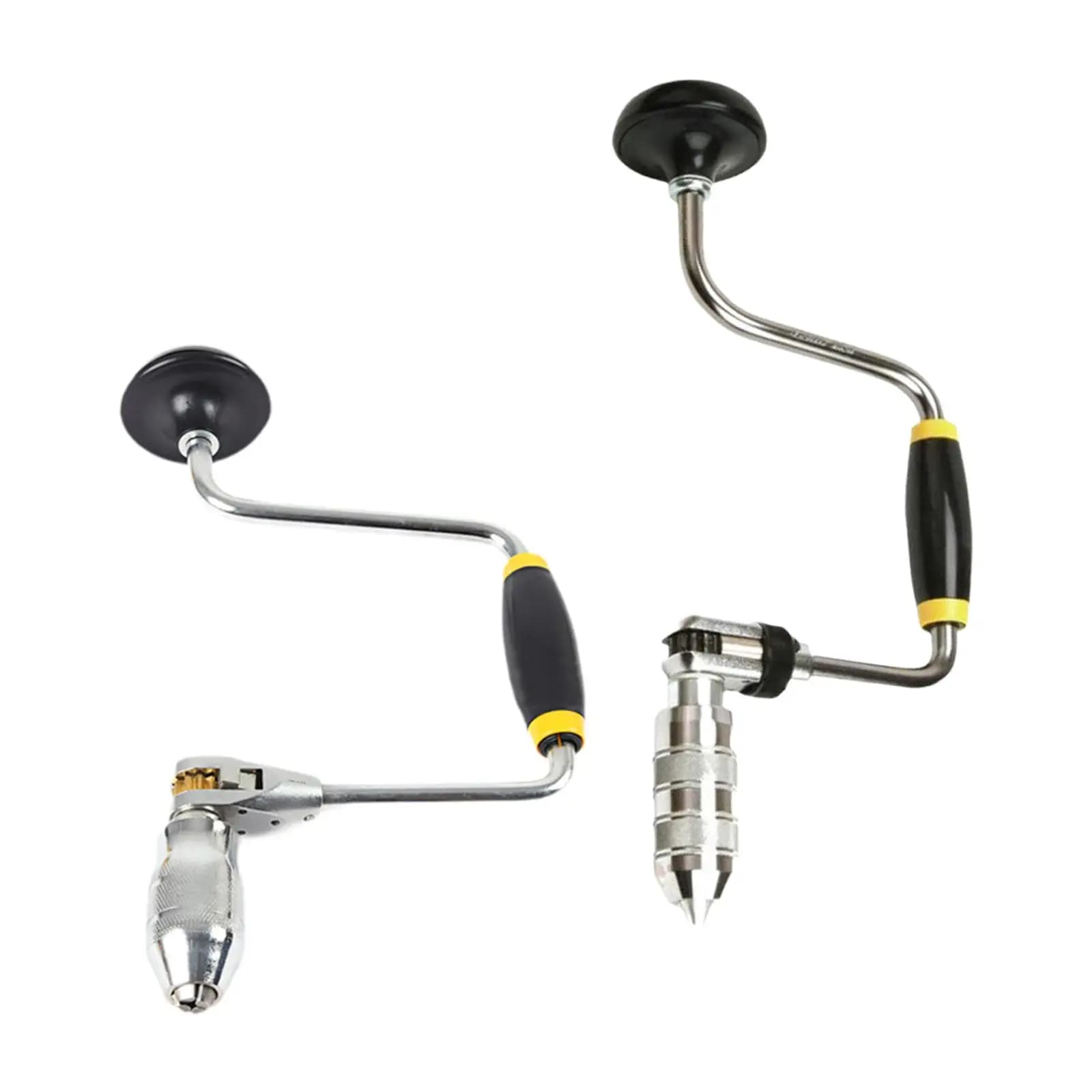 Trapano a manovella con braccio oscillante Utensile manuale facile da usare Supporto per punte da falegname portatile per casa in fibra di vetro, metallo, legno, acrilico