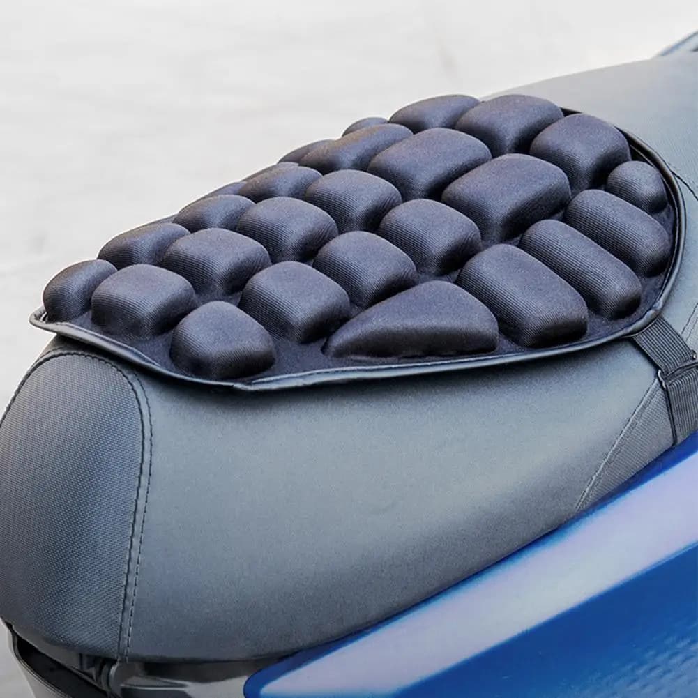 Black Motorcycle Seat cushion Breathable in Gel, Waterproof EVA Cover with Solar Protection and Thermal Insulation for Advanced Mountain Bike