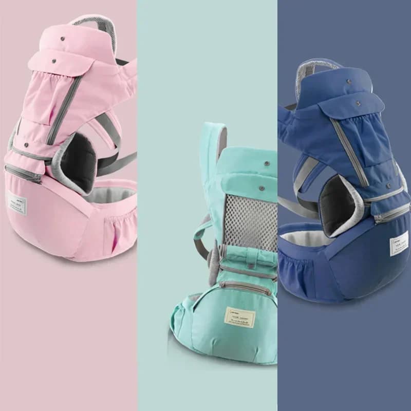INSOLAR Marsupio Confortevole Bambini Hipseat Viaggio Infantile Sling Fronte Imbottitura Avvolgente per Bambini Marsupio Multifunzionale 0-3Y