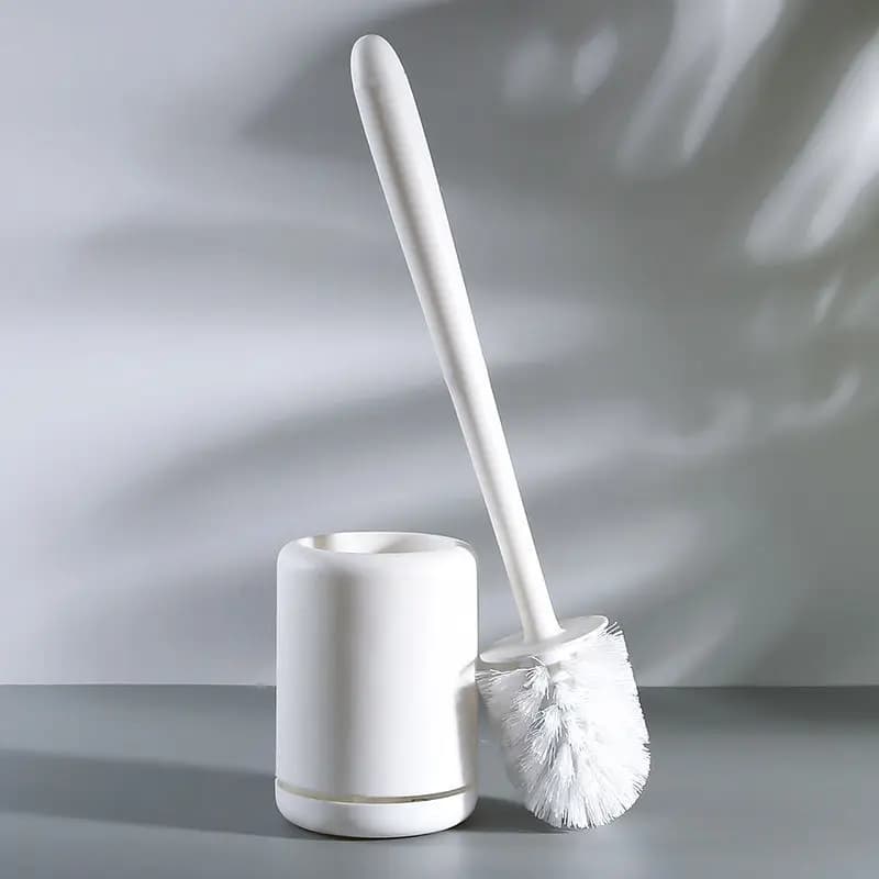 Set di scopini per WC in silicone con manico lungo Scopino per WC con base per pulizia Accessori per il bagno