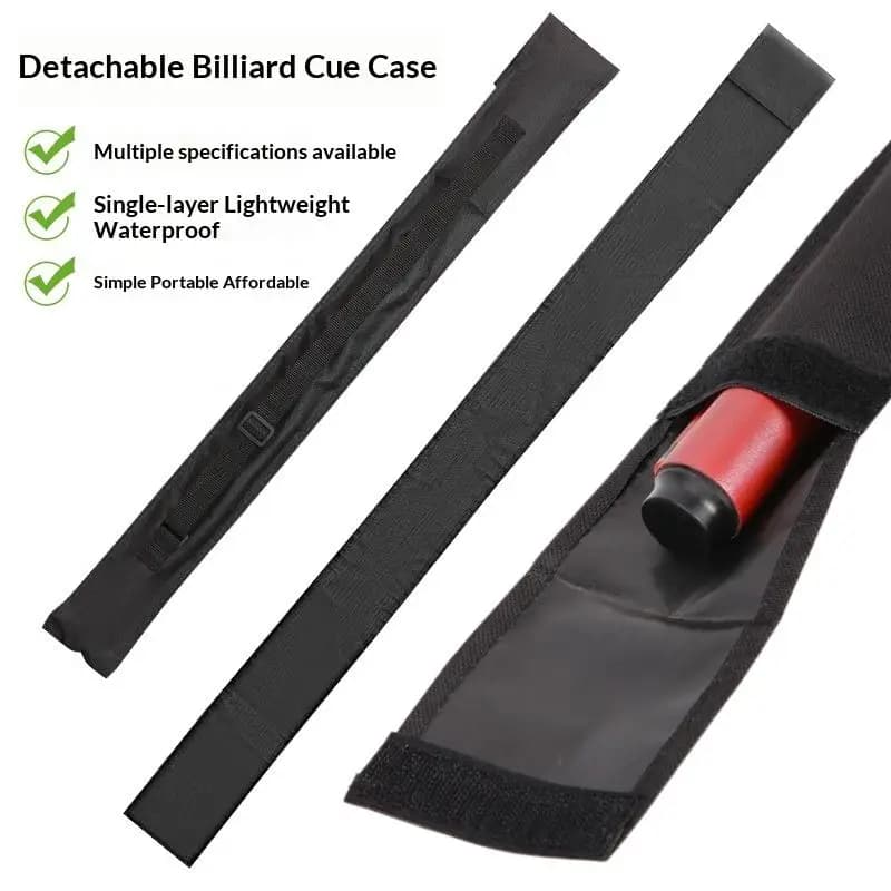 Borsa Porta Stecca da Biliardo Oxford Nera 1/2 3/4 con Tracolla, Pieghevole e Regolabile, Custodia Portatile per Stecca da Biliardo