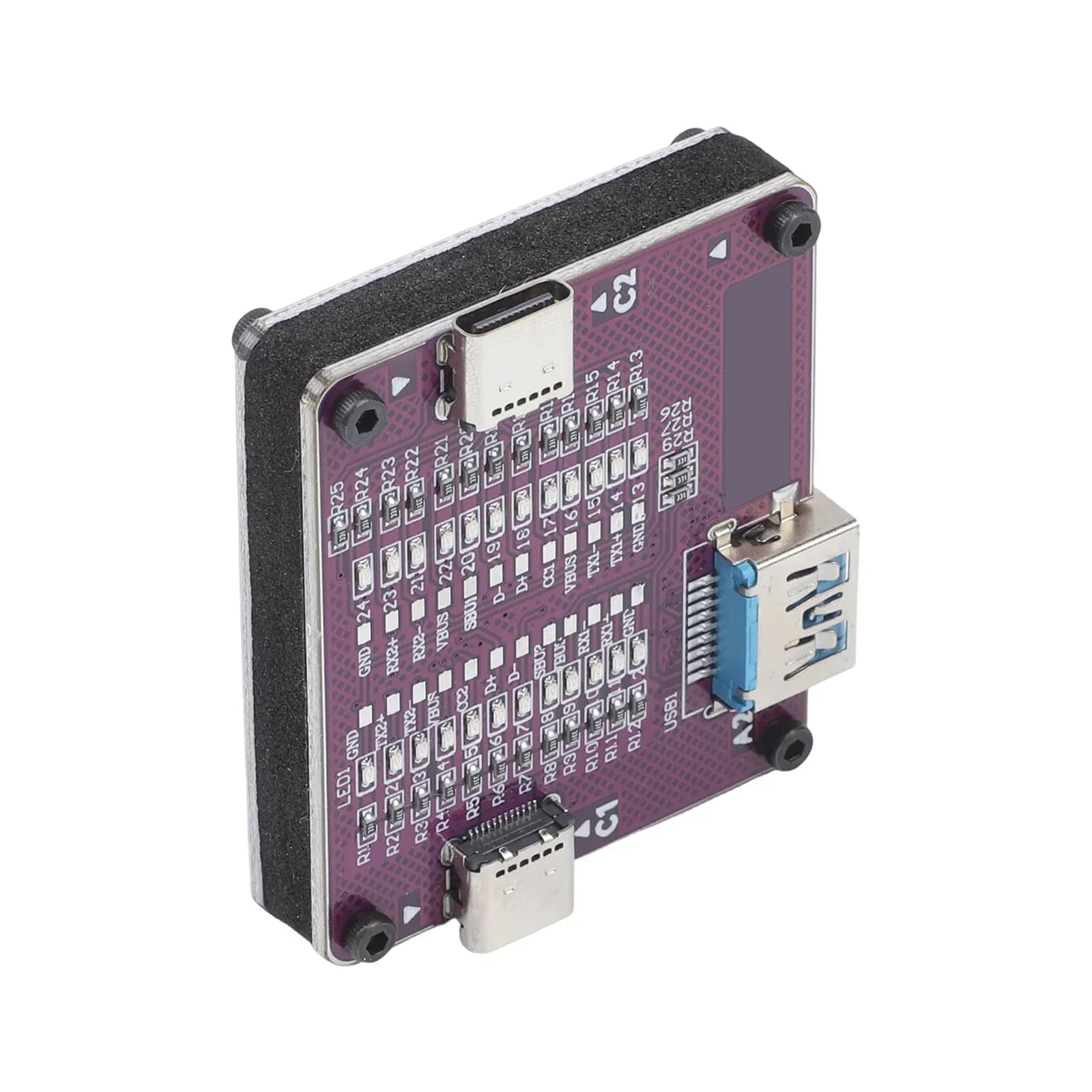 Tester per Cavi USB-C per Tecnici di Riparazione, Tester per Cavi Type-C con Terminali in Metallo, Design Portatile e Maneggevole
