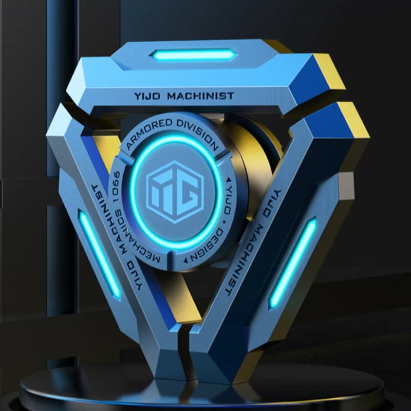 Nuova tecnologia in lega di metallo giroscopio luminoso Smart Black Technology Fidget Spinner mano antistress giocattolo ragazzo adulti regali di compleanno
