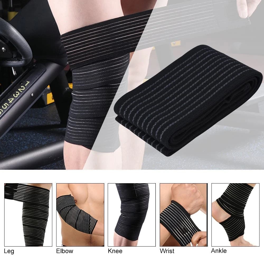 Elastic Breathable Wrap Ankle Support Brace Compression Knee Elbow Wrist Ankle Hand Support Wrap Gym Sports Bandage Strap