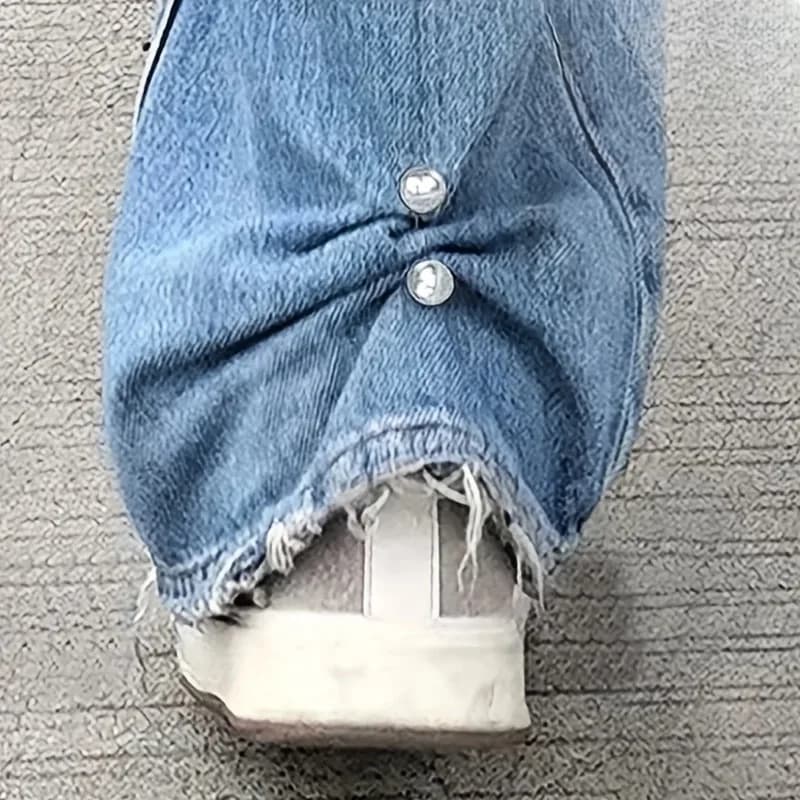 2Pcs Jeans Hem Fixing Set Pearl Ankle Clips Chest Anti-light Pins Anti-slip Anti-trample Buckle Pants Length Adjustment Clips