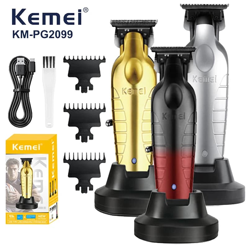 Tagliacapelli Elettrico Professionale Kemei per Uomo, Trimmer Ricaricabile USB per Barbieri