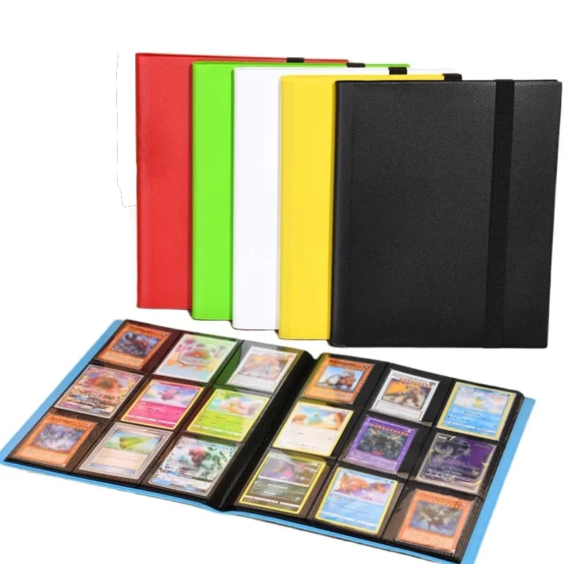 Raccoglitore per carte con 9 tasche per album di carte collezionabili Raccoglitore per display Supporto tascabile con caricamento laterale a 360° per libro di carte da gioco TCG Yugioh MTG