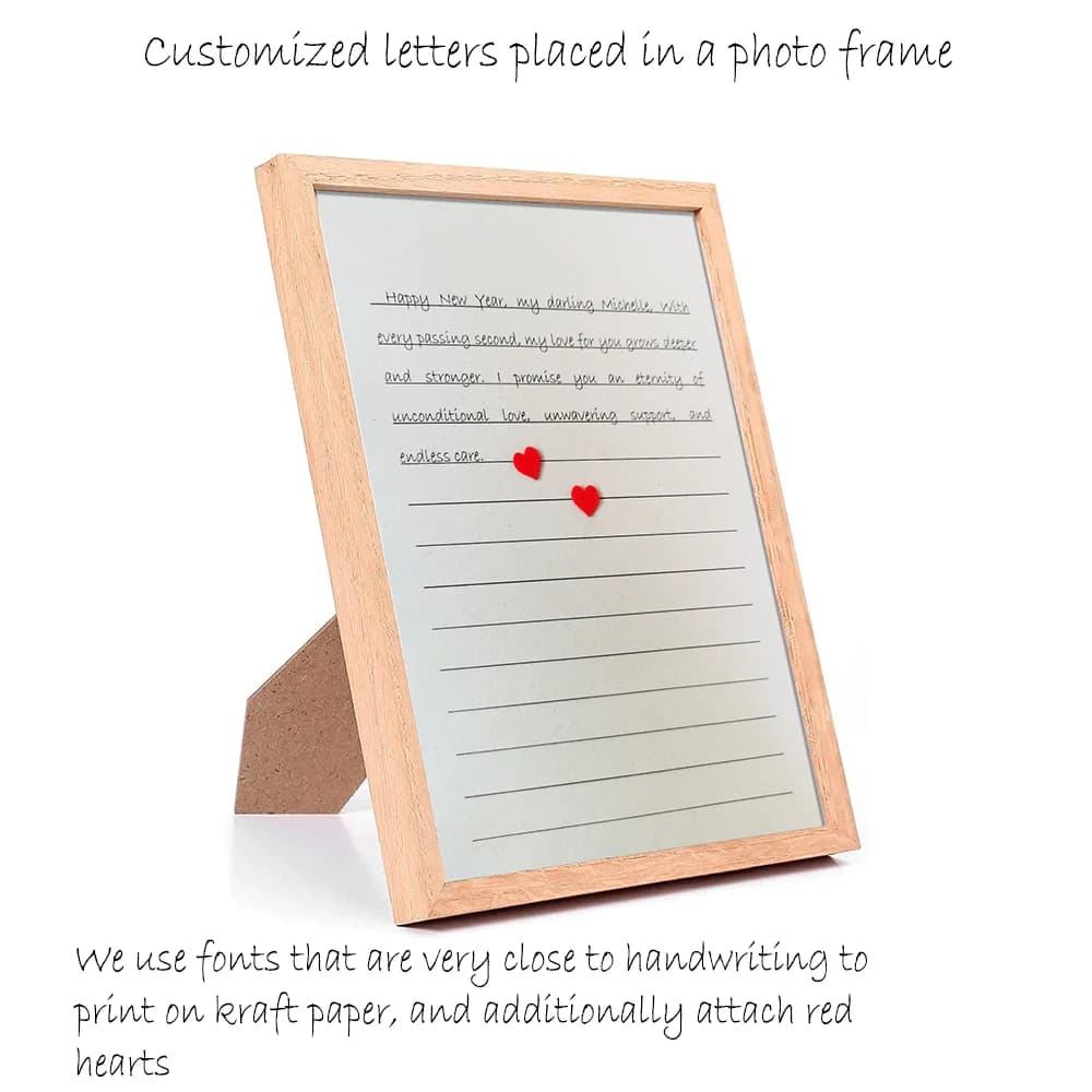 Lettera personalizzata Lettera d'amore Cornice per foto 15X20 cm Lettere per confessione personalizzate Foto Cornice Regalo commemorativo personale