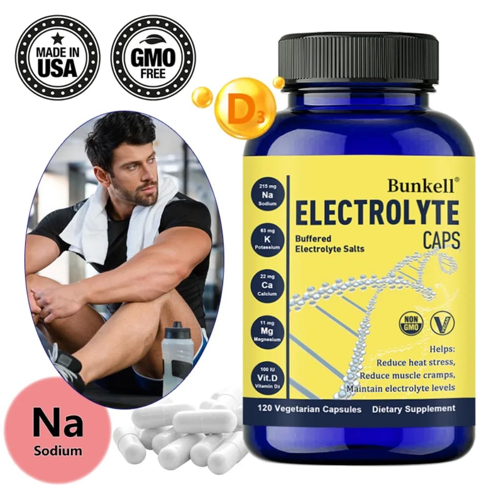 Electrolyte Capsules - Supports Electrolyte Balance, Promotes Muscle Recovery, Reduces Muscle Cramping Supplement