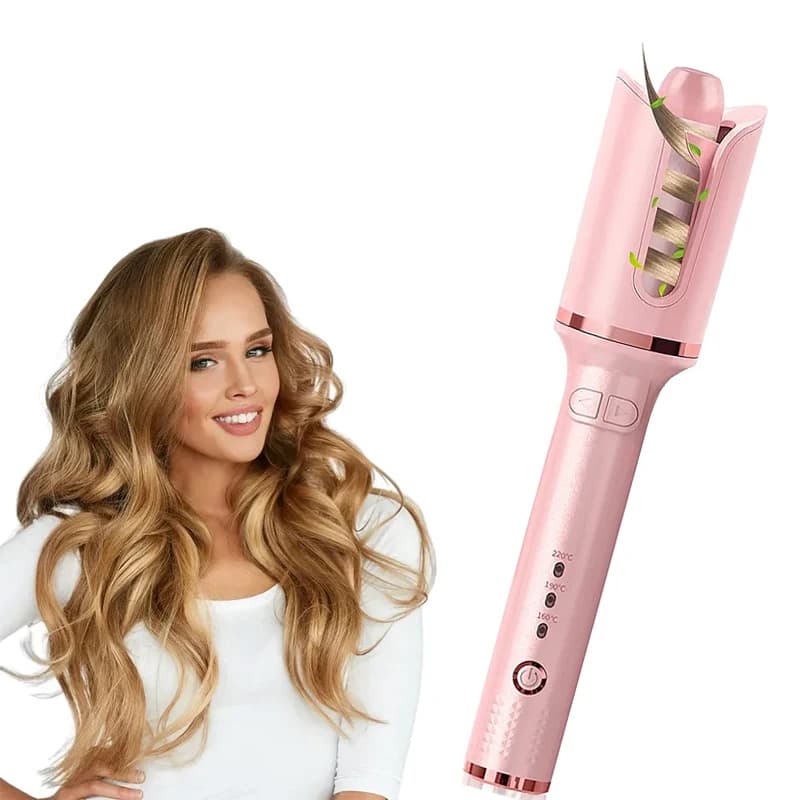 Ferro Arricciacapelli Elettrico Professionale Rotante per Salone, Styler Automatico in Ceramica per Capelli, Supporta il Marchio Privato