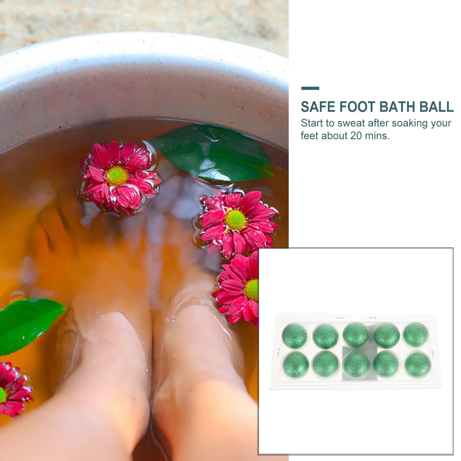 10 Pezzi Palline per Pediluvio con Formula Naturale Sicura, a Scioglimento Rapido, per la Cura dei Piedi e Stimolazione della Sudorazione, Ideali per Spa Domestica, Regalo per Anziani, per Piedi Sani