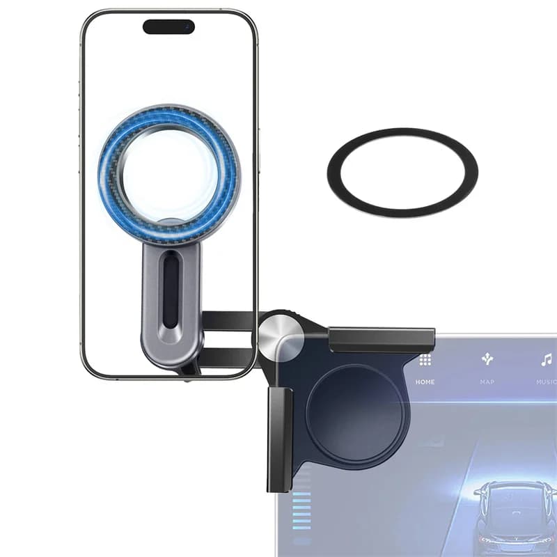 Supporto per telefono da auto per Tesla Model 3/Y Schermo di controllo centrale Supporto per telefono per auto magnetico Supporto per schermo con rotazione di 360 gradi