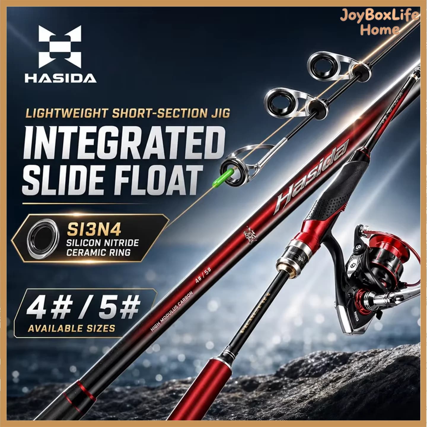 HASIDA Lingzhi Telescopic Rock Fishing Rod Ultra Light Hard Short Section Large Guide Ring Long Cast Sliding Float Portable