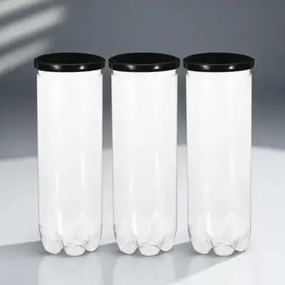 3Pcs Clear Tennis Ball Holder Premium PVC Stable Construction Large Capacity Balls Storage Holder Multi-Function Sports