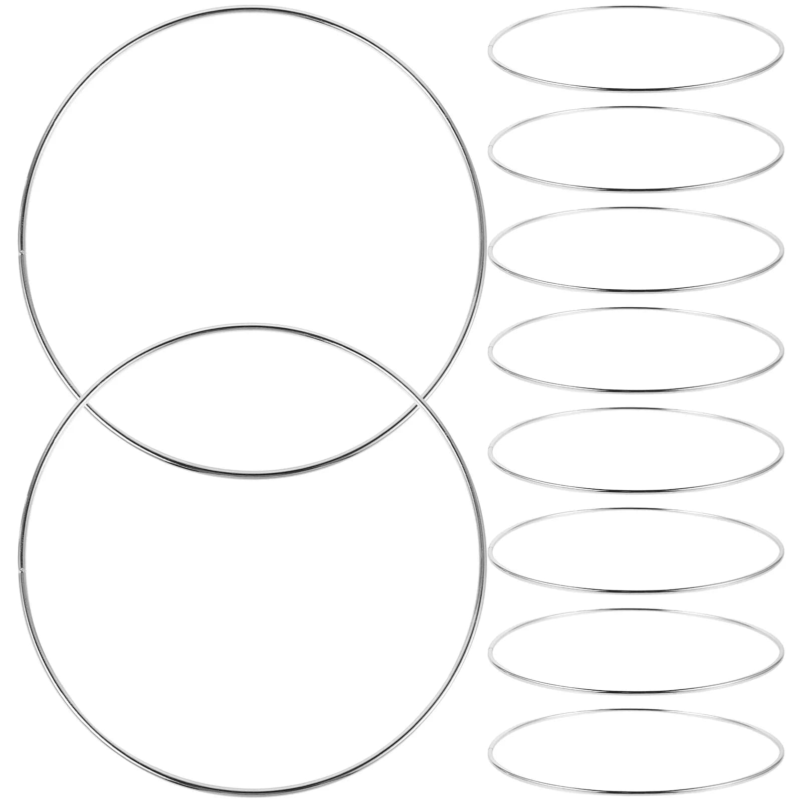 10Pcs Dreamcatcher Metal Wreath Rings Strong Iron Wire Rings for Macrame Dream Catchers Hoops Craft Wedding Decor