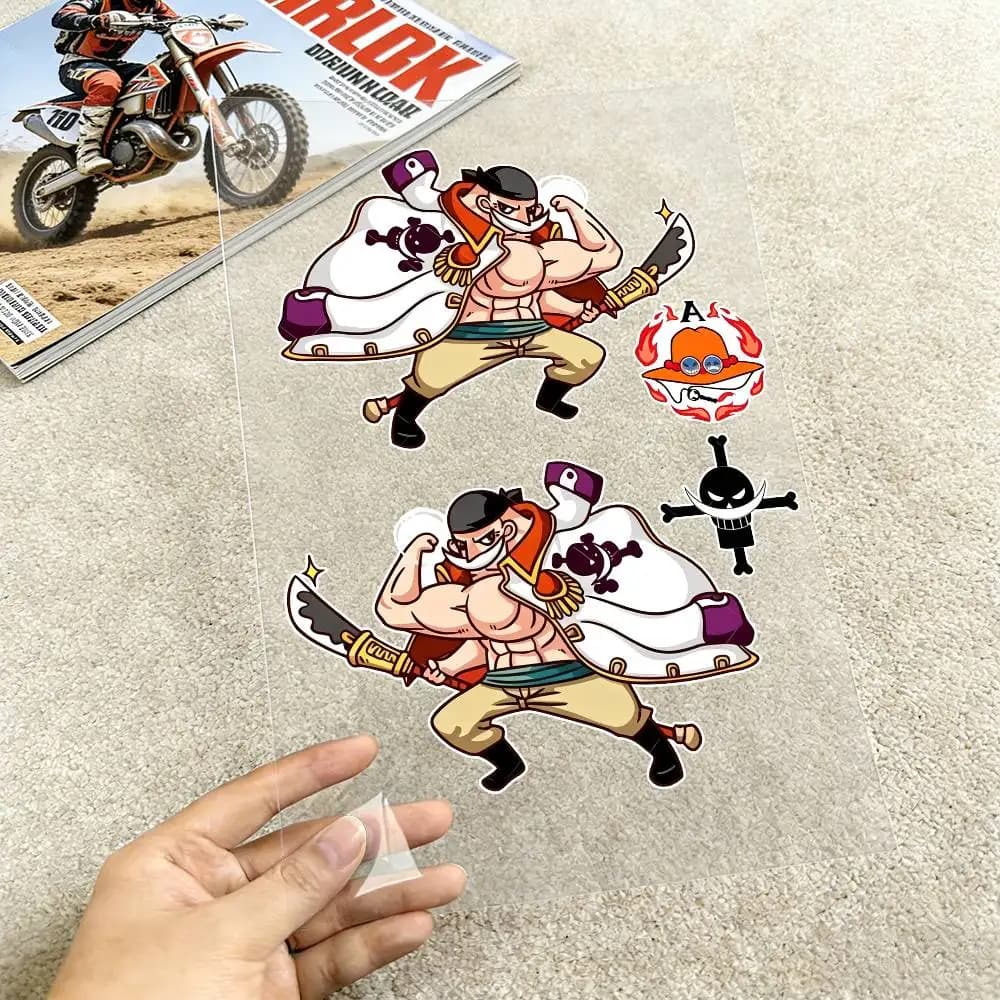 D. Ace one piece Motorcycle Reflective Stickers Waterproof Decals for Helmet Scooter Fuel Tank Toolbox Racing