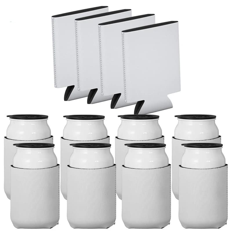 5Pcs/Set Sublimation Blanks Can Cooler Sleeves Collapsible Insulated Can Sleeves For Beer Water Bottles Wedding Favors and Gifts