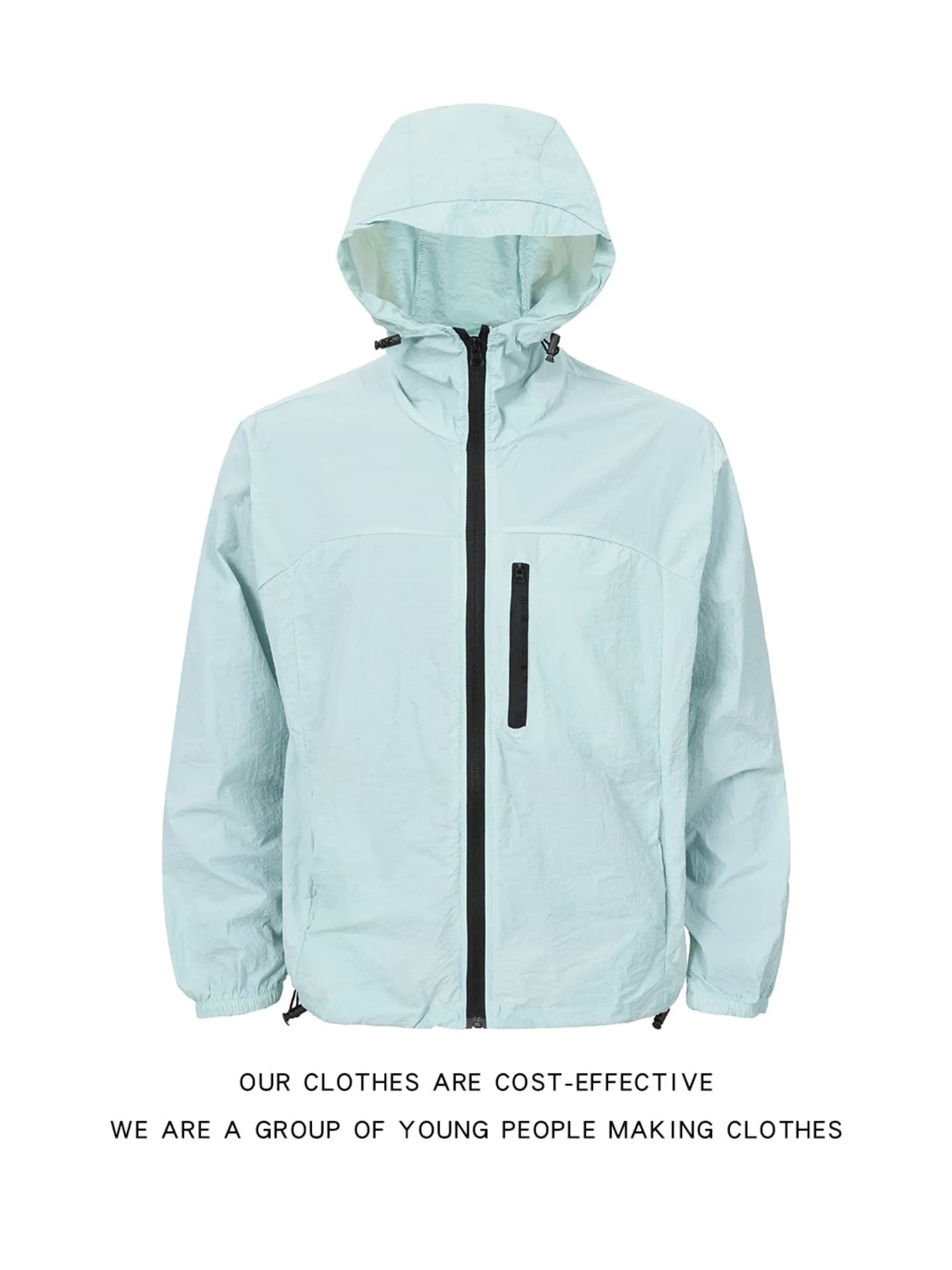 Lightweight Breathable Summer Cool Sensation Quick Dry Ice Blue Sun Protection Outdoor Hiking Jacket Unisex Anti-Uv Coat