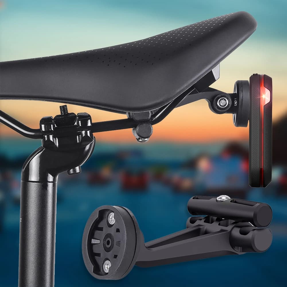 Supporto Antiscivolo per Luce Posteriore Bici, Supporto per Sella Bicicletta Antiurto, Supporto per Lampada MTB Compatibile con Radar Garmin Varia