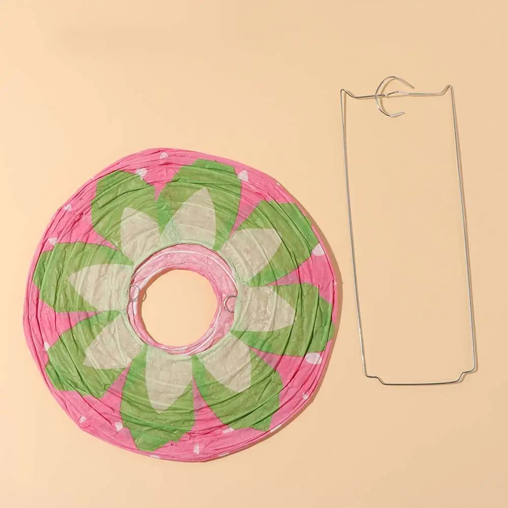Lanterna 3D a Forma di Fragola Rosa, Ornamento in Carta a Tema Frutta, Lanterna Sferica Portatile per Feste dei Bambini