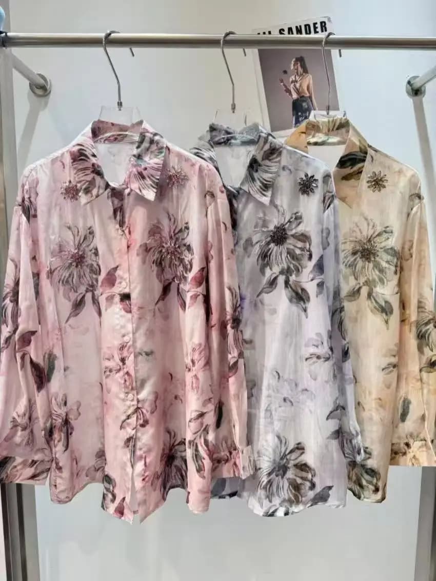 Camicie e Bluse Casual da Donna con Diamanti Lavorati, Lunghezza Media, Protezione Solare, Collezione Primavera Estate 2026, Top Cardigan, Abbigliamento Donna