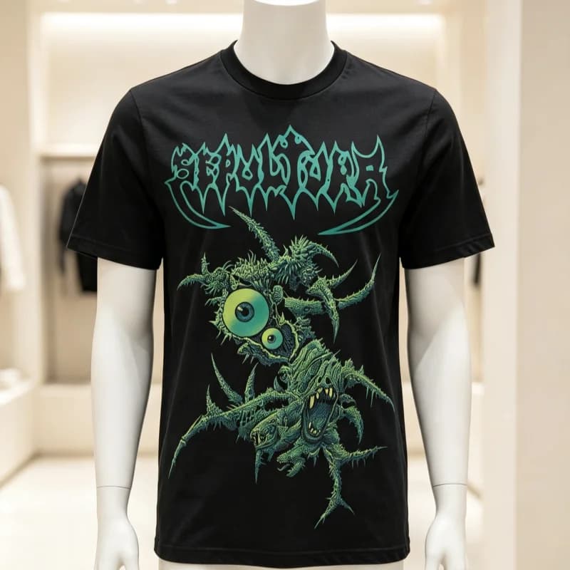 2026 Retro Sepultura Desert Camo S Logo with T-shirt Cotton Pattern T-shirt for Men and Women Summer Fashion Casual Street Top