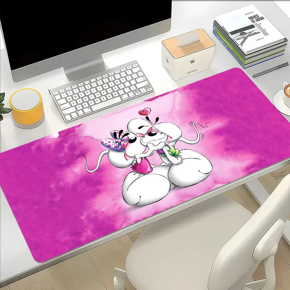 Tappetino per Mouse Cartoon Carino D-Diddl Kawaii, Antiscivolo, Spesso, Grande, con Bordo Rifinito, per Ufficio, Studenti e Gaming