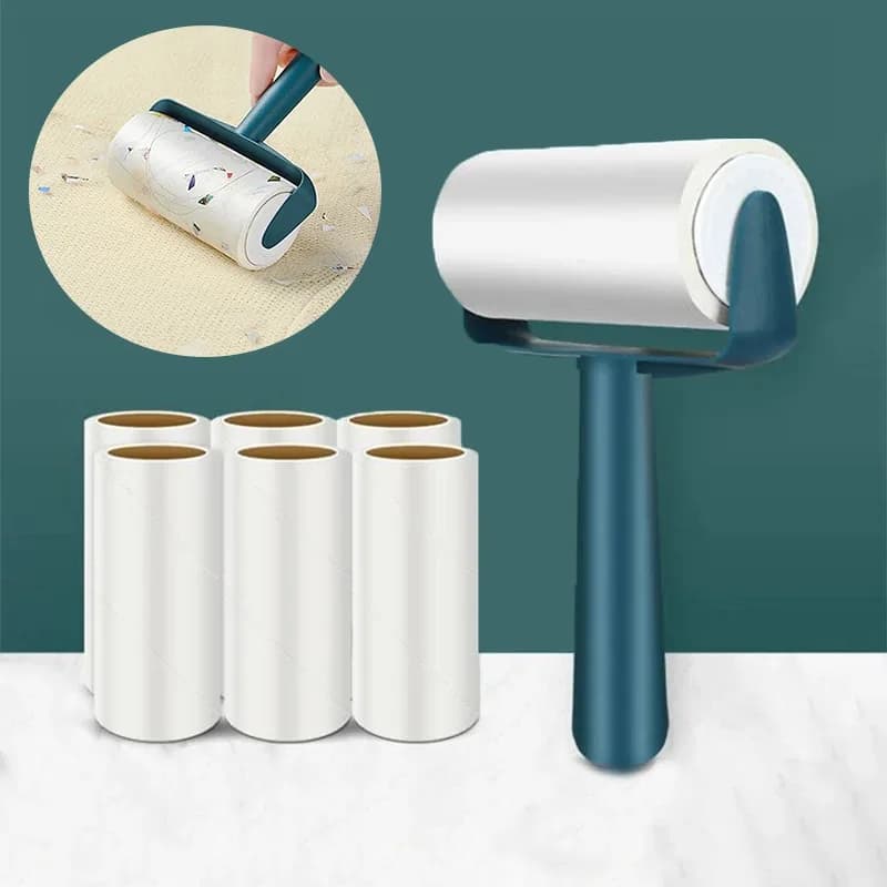 Rullo Adesivo Strappabile Rimovibile per Peli e Capelli, Spazzola per la Rimozione di Peli dai Vestiti