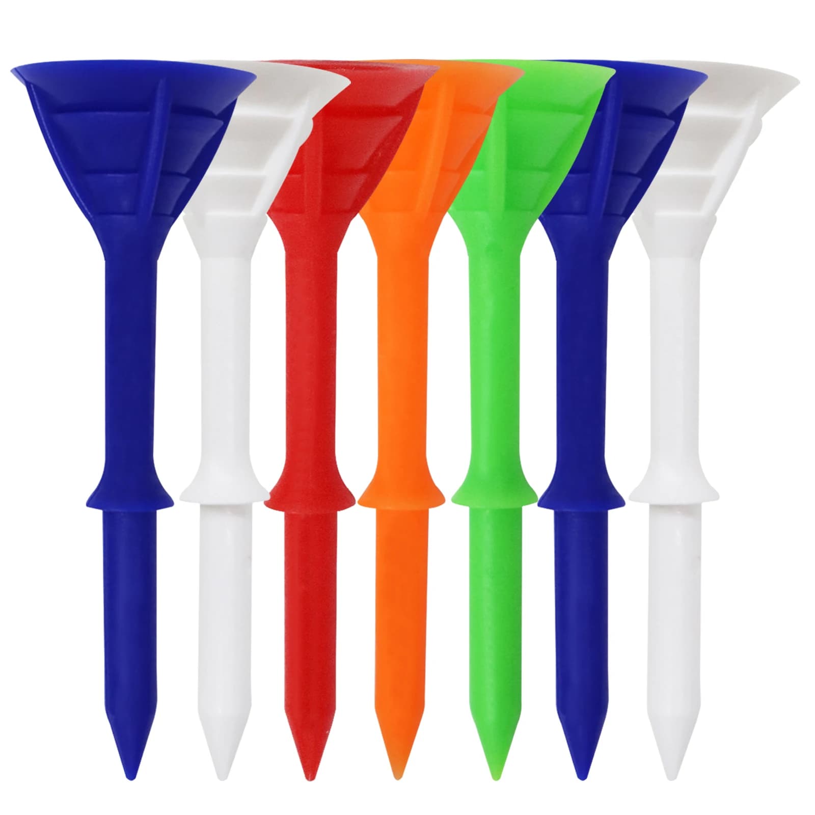 T-shirt da Golf in plastica infrangibile Tee 3 1/4 pollici 100 Pack, t-shirt da Golf stabile durevole 4 colori disponibili per la pratica Drop Shipping