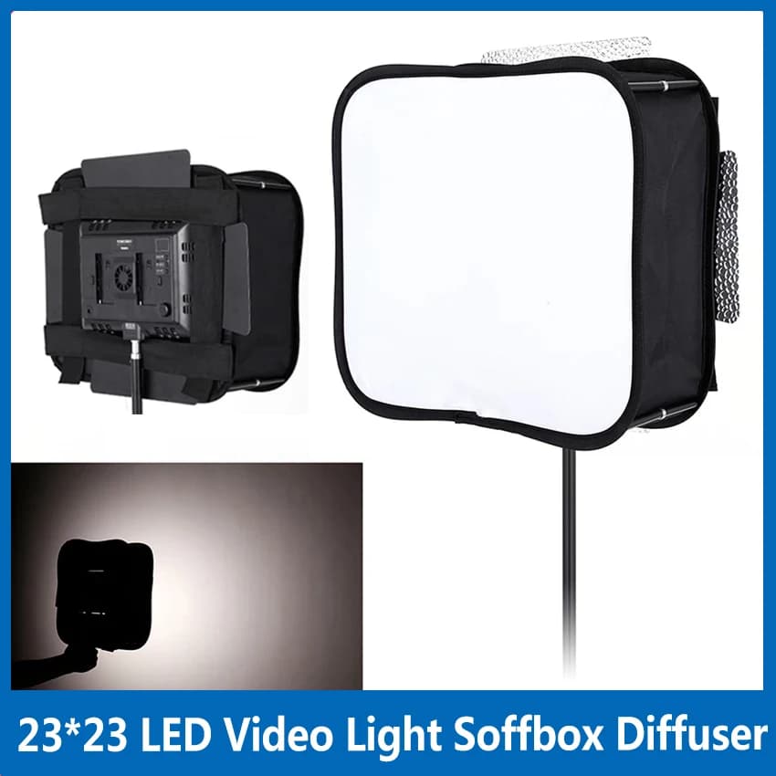 23*23 Softbox YONGNUO YN600L II YN900 YN300 YN300 III IV LED video light panel Foldable soft filter
