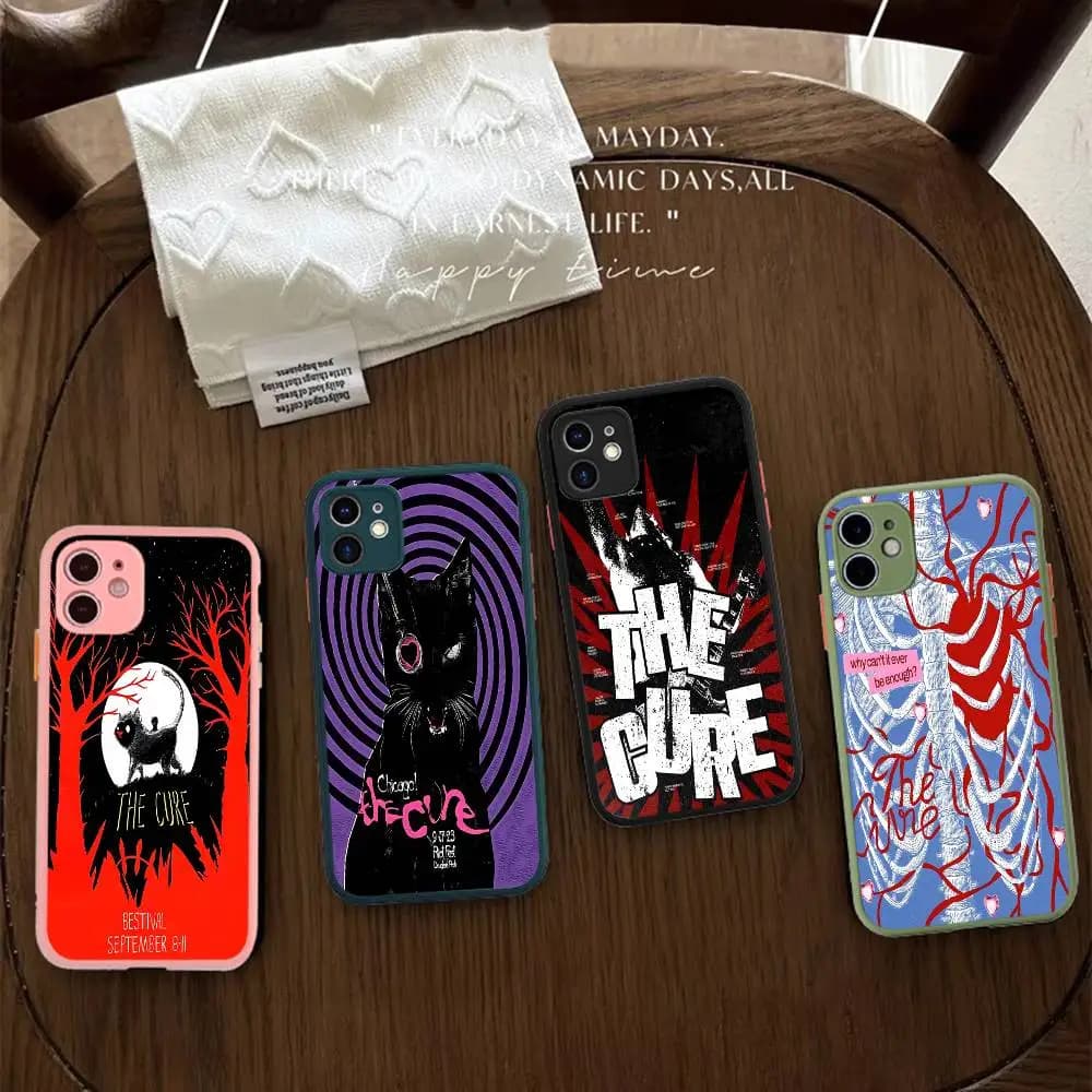 Rock Band T-The C-Cure For iPhone 11 12 13 14 15 16 Pro Max Plus Matte Translucent Phone Cover