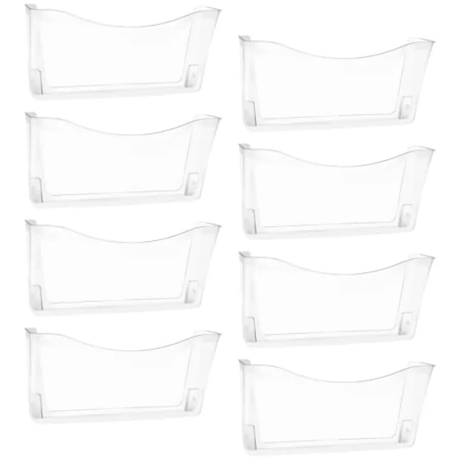 Organizzatore appendibile a parete con tasca singola in plastica per documenti, posta e riviste - Contenitori portaoggetti da parete per ufficio e scuola