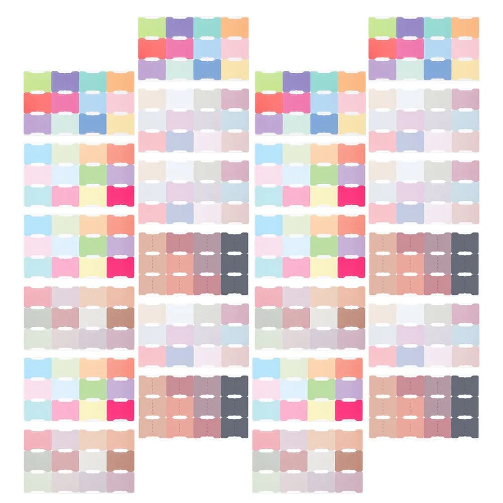 40 Fogli di Etichette Adesive Vuote Scrivibili, Segnapagina Colorati per Quaderni, Agende, Annotazioni, Raccoglitori e Cartelle