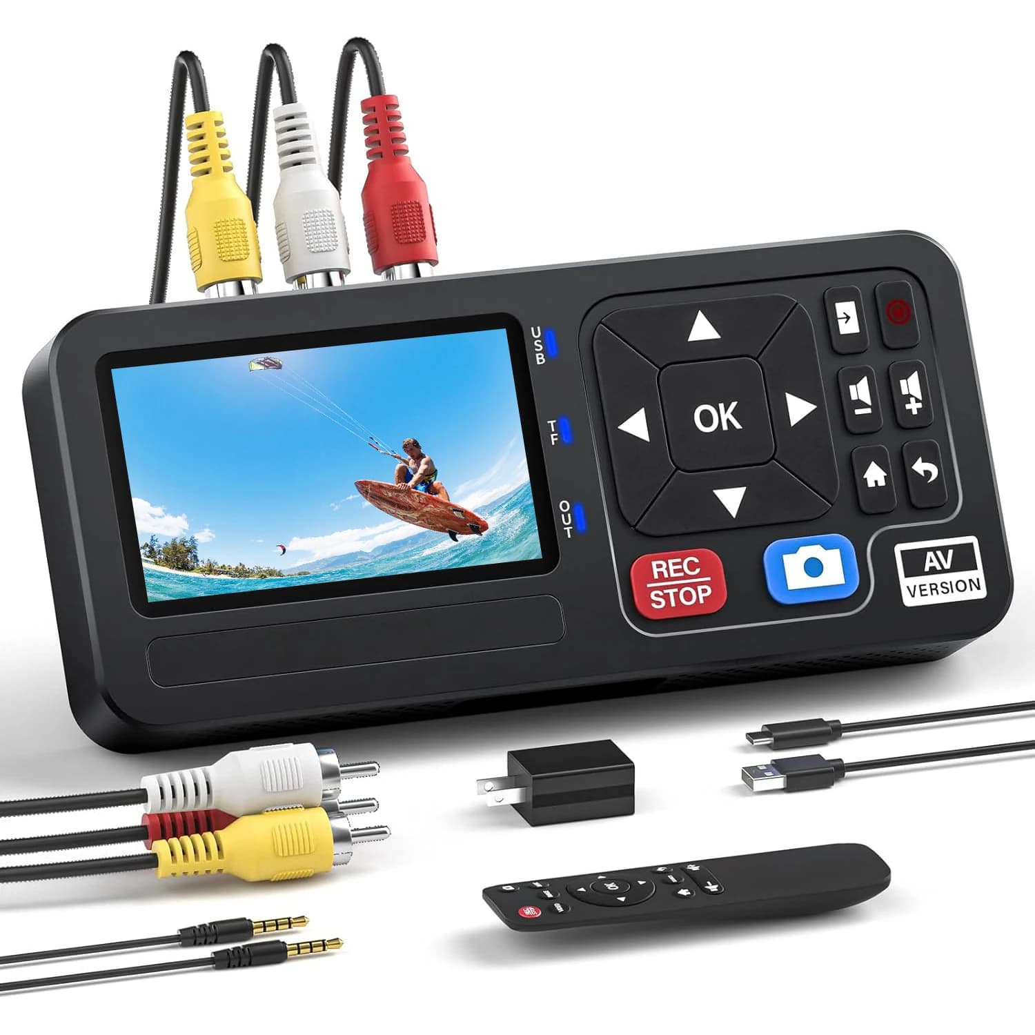 Scheda di acquisizione video USB per telecamere analogiche CVBS RCA S-Video VCR VHS, convertitore da analogico a digitale