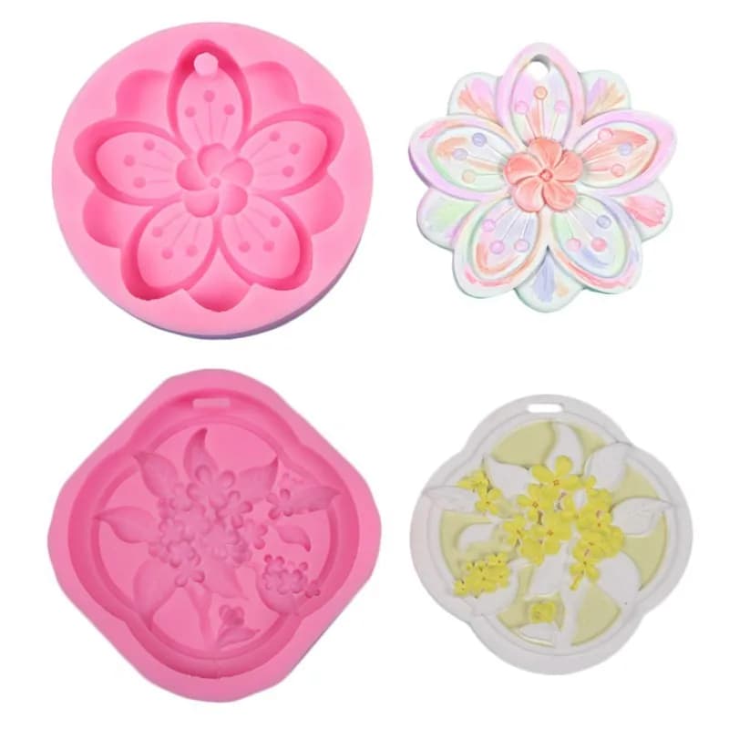 Square Osmanthus Tag Silicone Mold for Cement Plaster Concrete Clay Pottery Ceramic Epoxy Resin DIY Wardrobe Aroma Wax