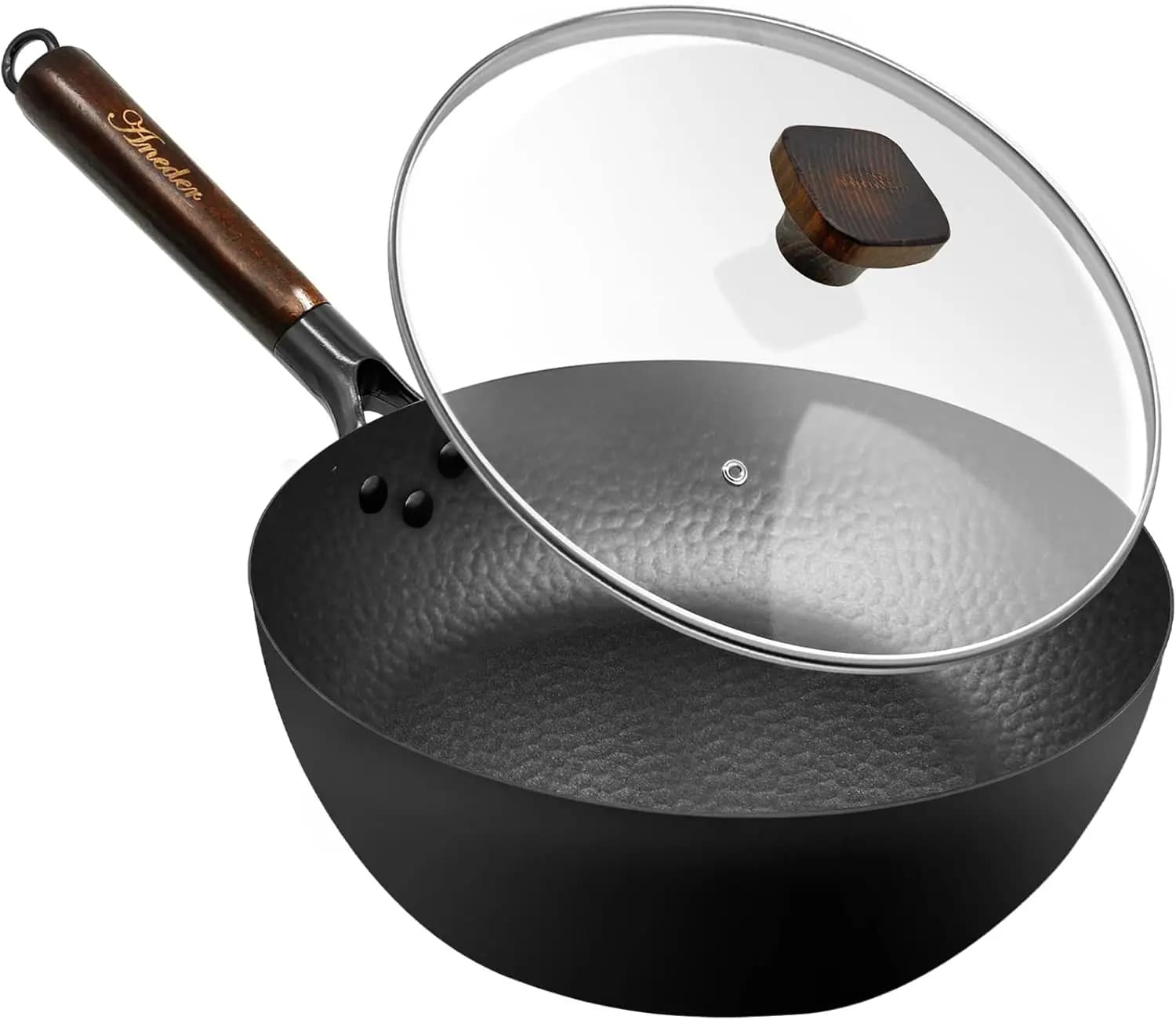 10 inch carbon steel, wok and iron-fry pans for electric, induction and gas stoves