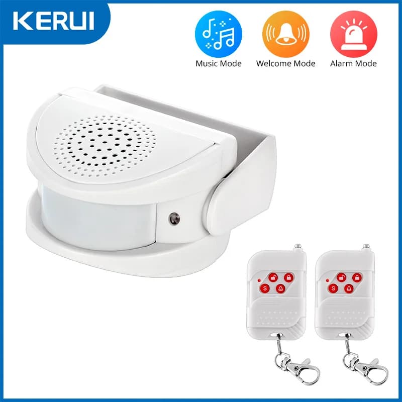 KERUI Sensore di movimento interno wireless Campanello Negozio Visitatore Avviso Carillon Allarme antifurto per aziende quando entra nella porta apre