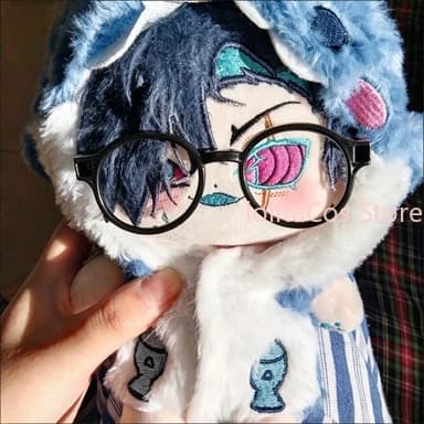 20cm Hazbin Hotel Vox Plush Doll with Skeleton Dress Up Toy Anime Cotton Doll Cosplay Room Decor Girl Birthday Gift Xmas