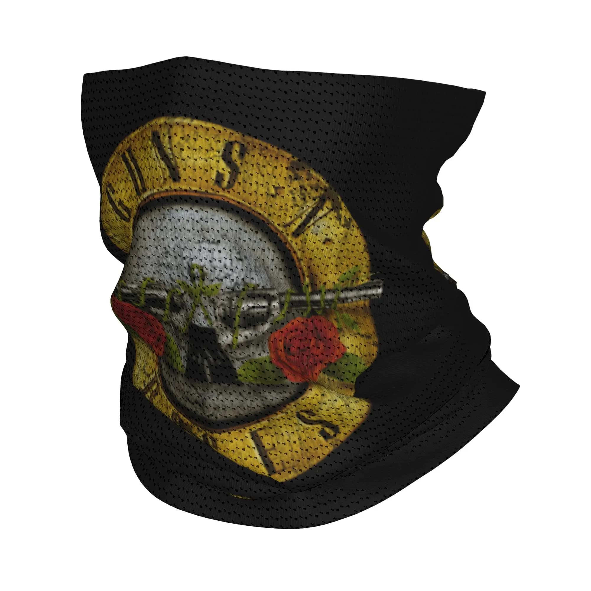 Custom Bandana with Guns N' Roses Logo, UV Protection, Face Scarf, Heavy Metal Copricapo for Men and Women, Balaclava Tubular