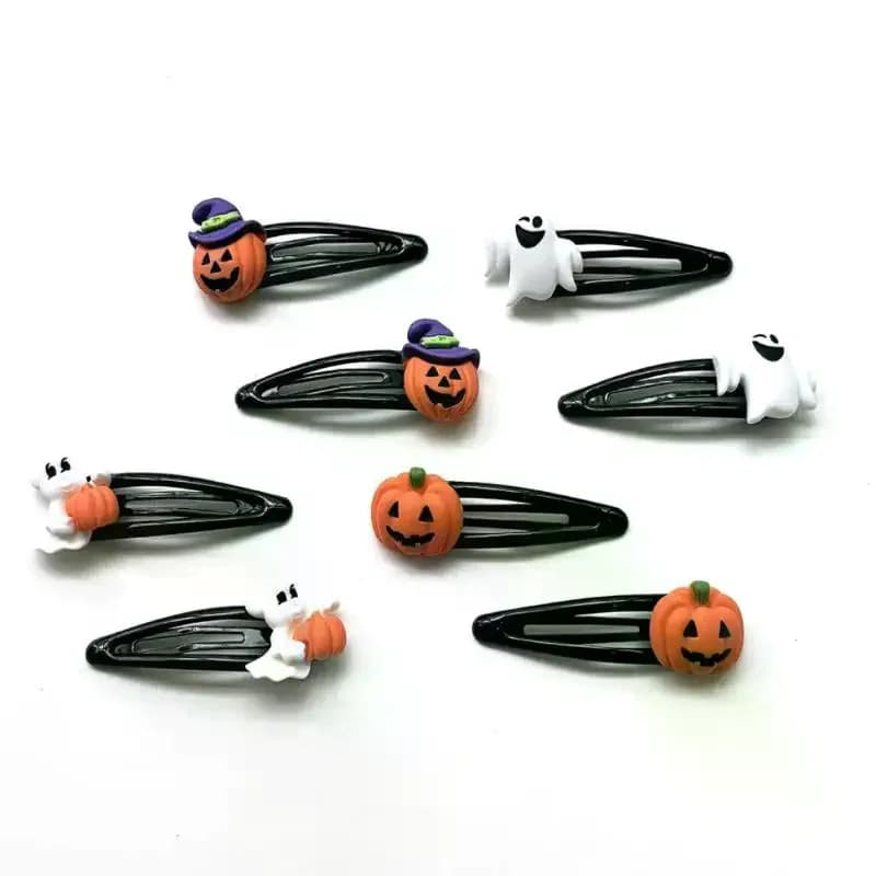 2/10 pezzi divertente zucca fantasma e pipistrello gatto design BB clip copricapo anello per capelli di Halloween per bambini regali per ragazze