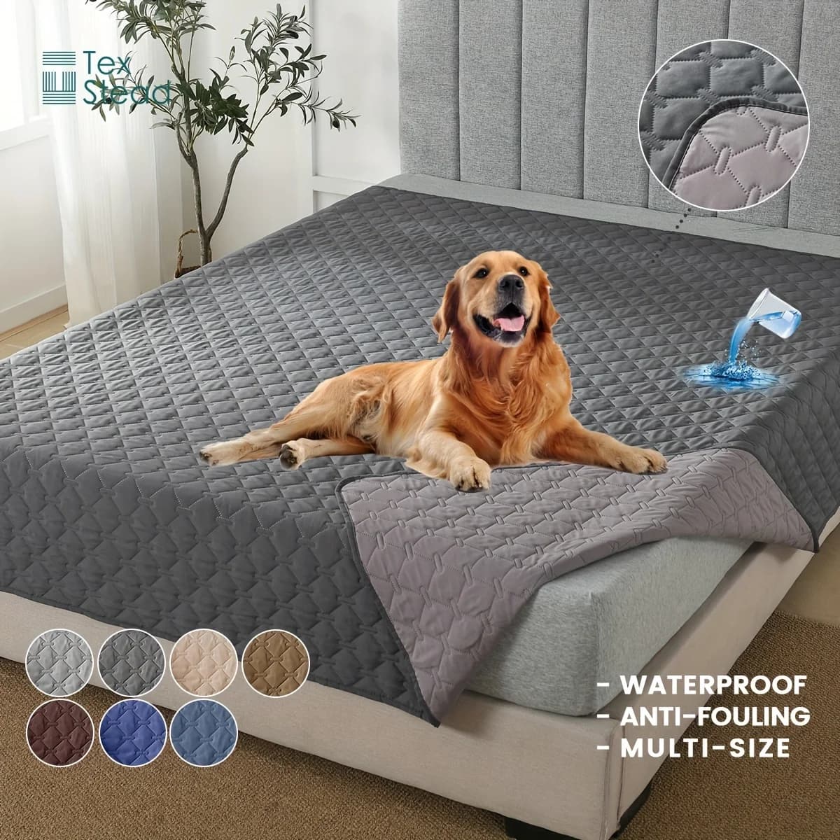 Coperta impermeabile bifacciale per cani, coperta per animali domestici, protezione per divano e mobili per cani