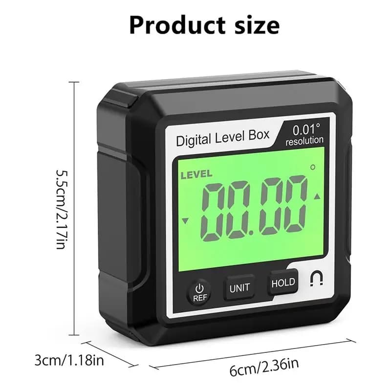 AB02 Digital Level Angle Gauge Meter Magnetic Electronic Level Angle Finder Tool Protractor Inclinometer Woodworking Tools