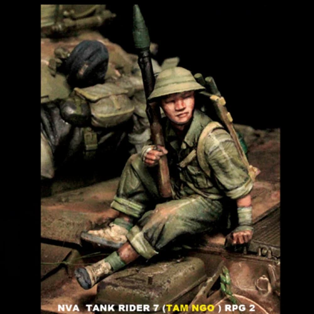 1/35 NVA Tank RIDER 7, RPD 2, Figura modello in resina Soldato, temi militari, kit non assemblato e non verniciato